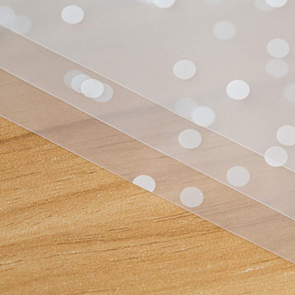 Food Snacks Packets - Decorative Frosted Polka Dot Self Sealing