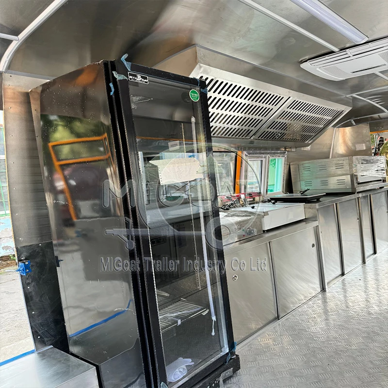 Commercial Mobile Food Van wit - đánh giá và giá Food Snacks Catering