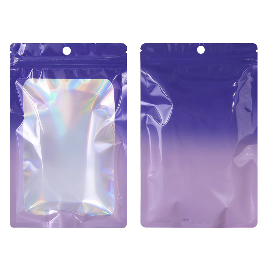 Holographic Color Square Zippe - đánh giá và giá Food With Snacks