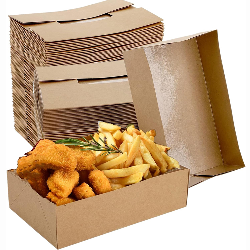 20/50Pcs Kraft Paper Food Tray - đánh giá và giá Fast Food With Snacks