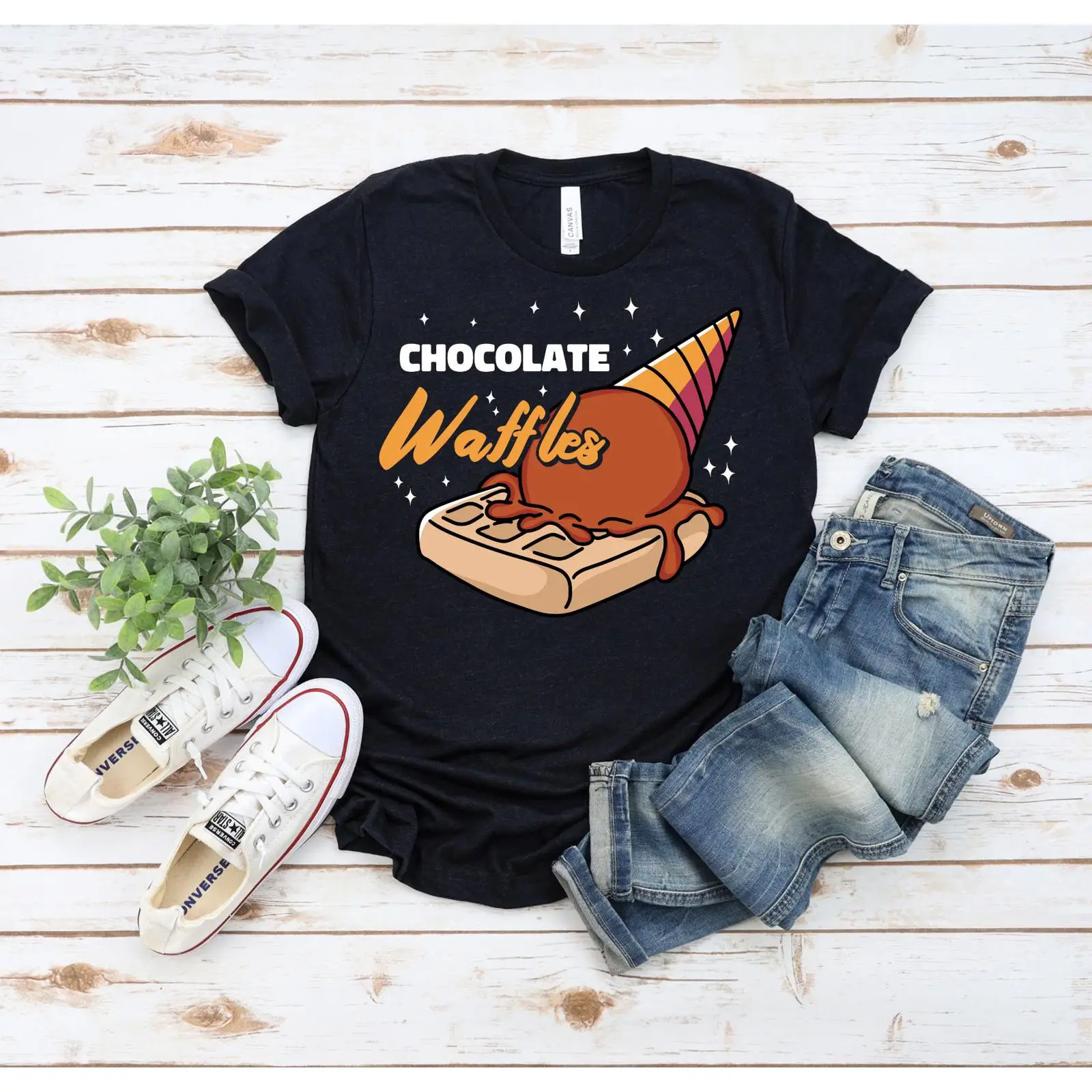 Waffles And Chocolate Ice Crea - đánh giá và giá Foody Snacks