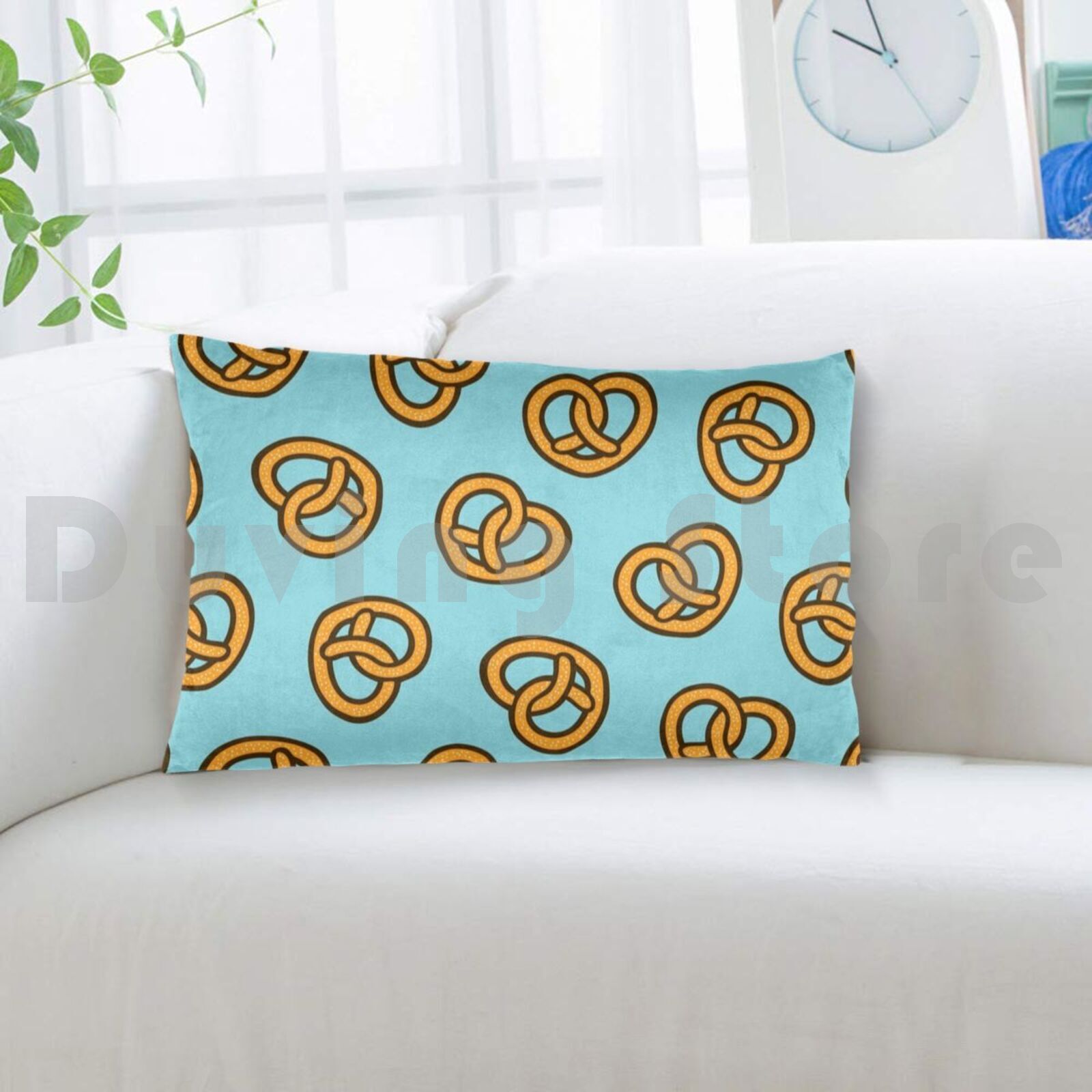 I Heart Pretzels Pattern Pillo - đánh giá và giá Foody Snacks