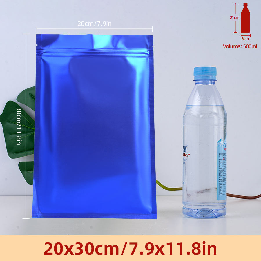 100pcs Matte Blue Foil Zipper  - đánh giá và giá Food With Snacks